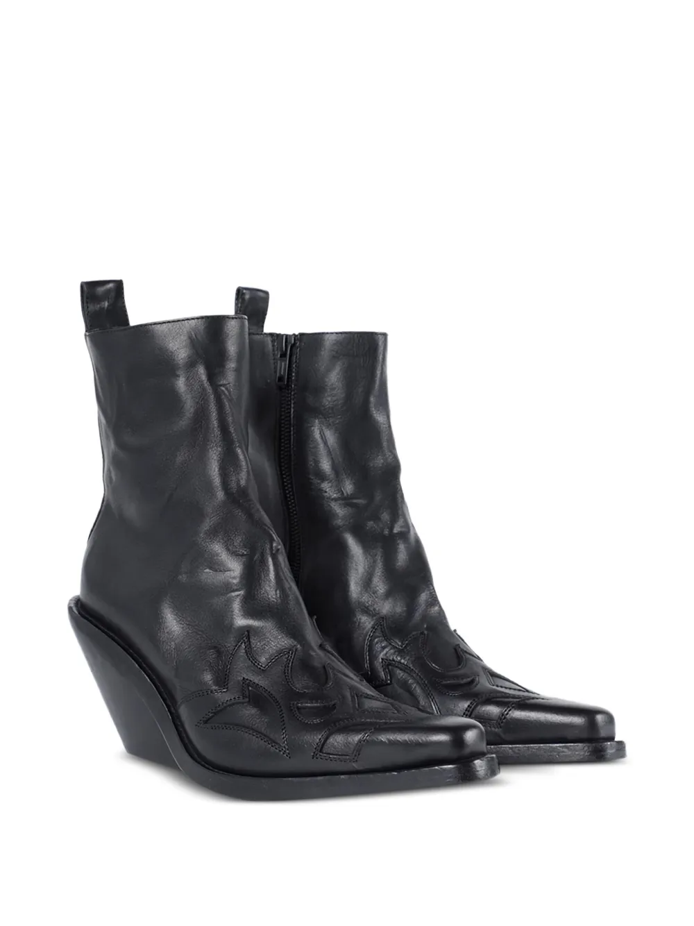 Ann Demeulemeester bottines en cuir à détails de sangles | bottes de motard | Image 2
