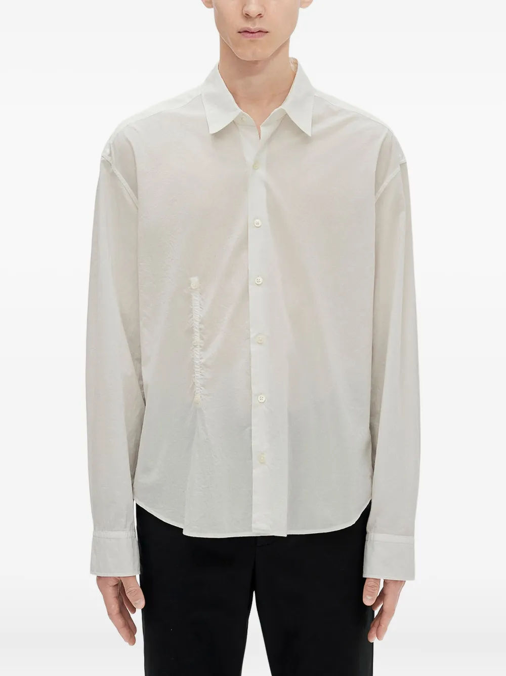 Ann Demeulemeester camisa con texto estampado | blanco | Image 1