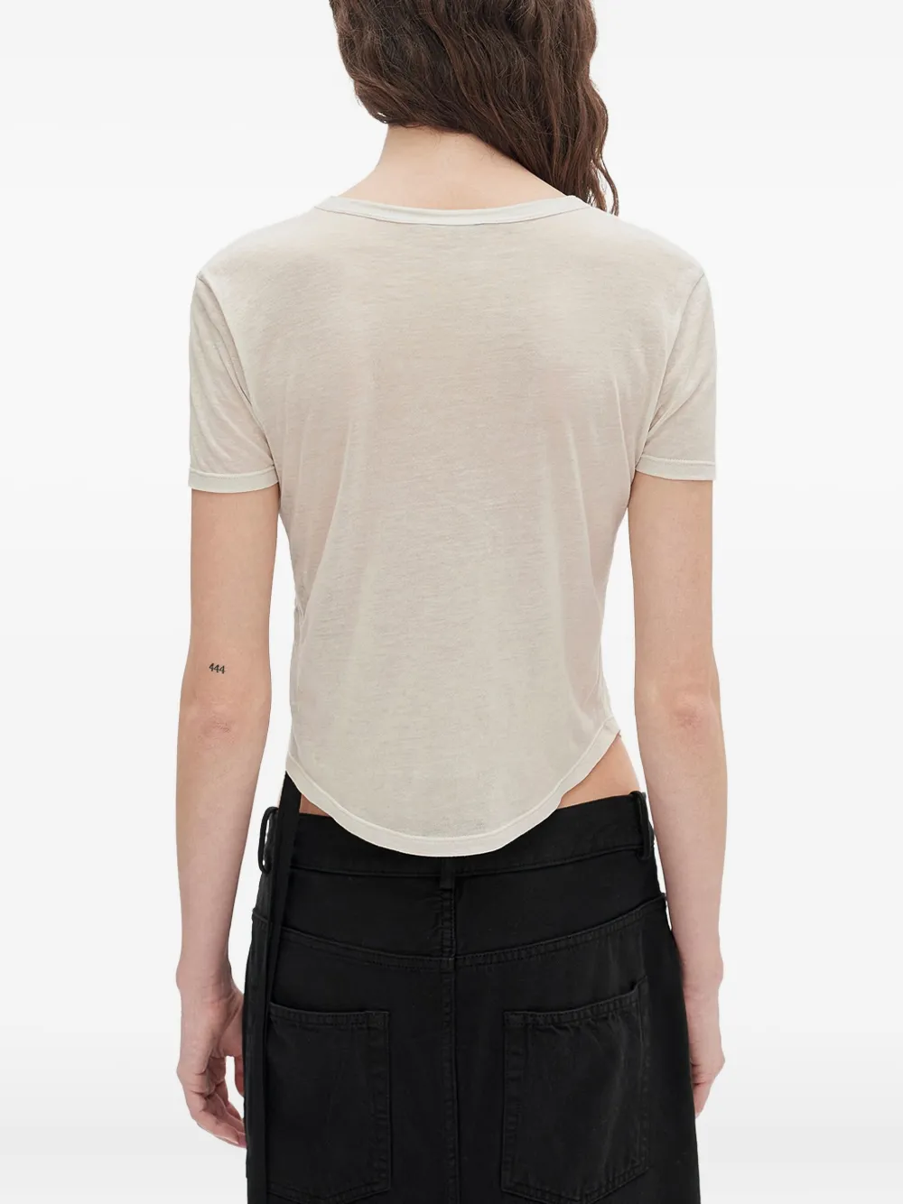 Ann Demeulemeester Graphic-print Jersey T-shirt In Neutral