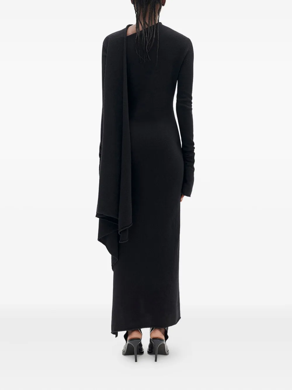Ann Demeulemeester Wool High-neck Dress In Black