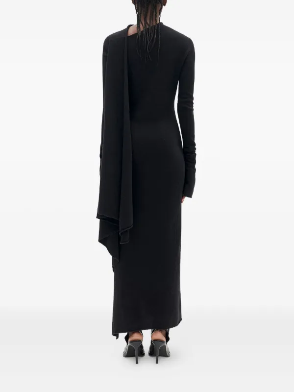 Ann Demeulemeester Wool high-neck Dress | Black | FARFETCH