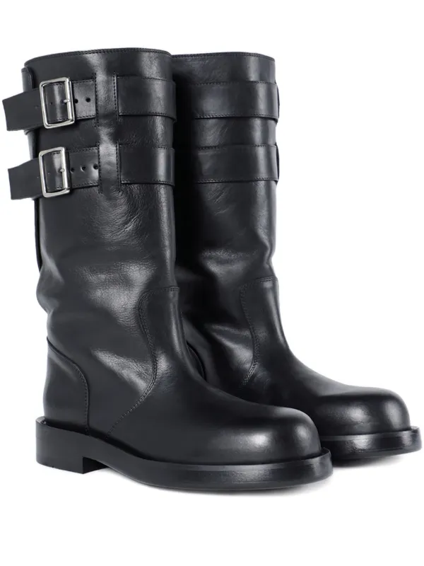 Ann Demeulemeester Reiterstiefel Schwarz Leder Ann Demeulemeester