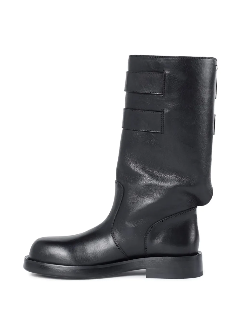 Ann Demeulemeester double-buckle calfskin boots Black