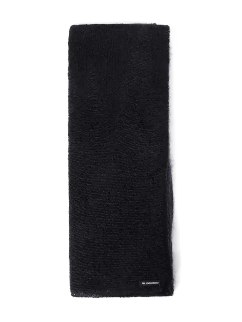 Ann Demeulemeester mohair-silk jacquard-knit scarf