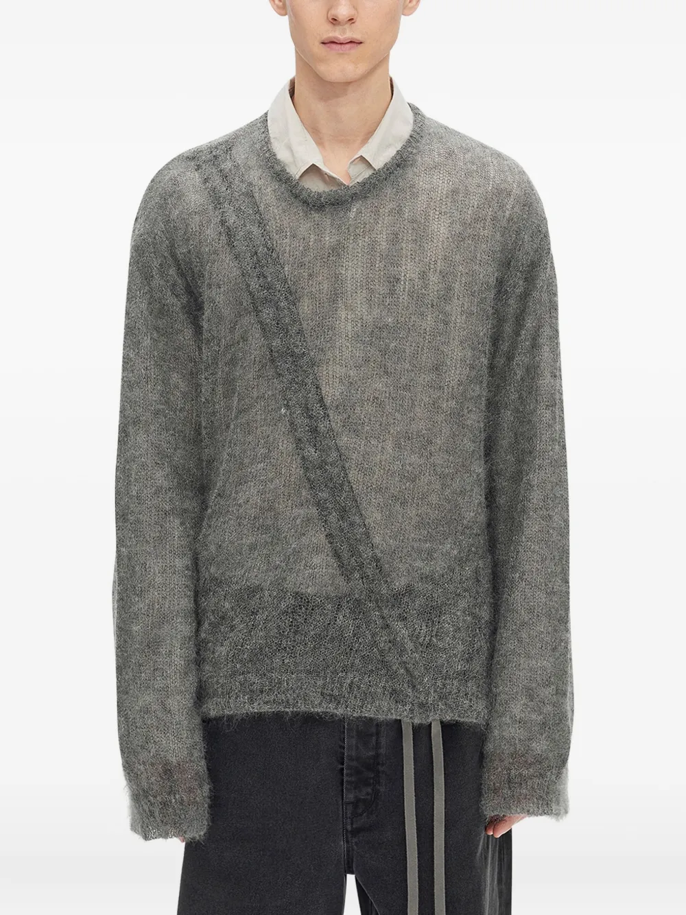 Ann Demeulemeester suéter con cordones | gris | Image 1