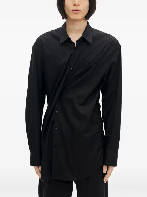 Ann Demeulemeester قميص قطن بثنيات