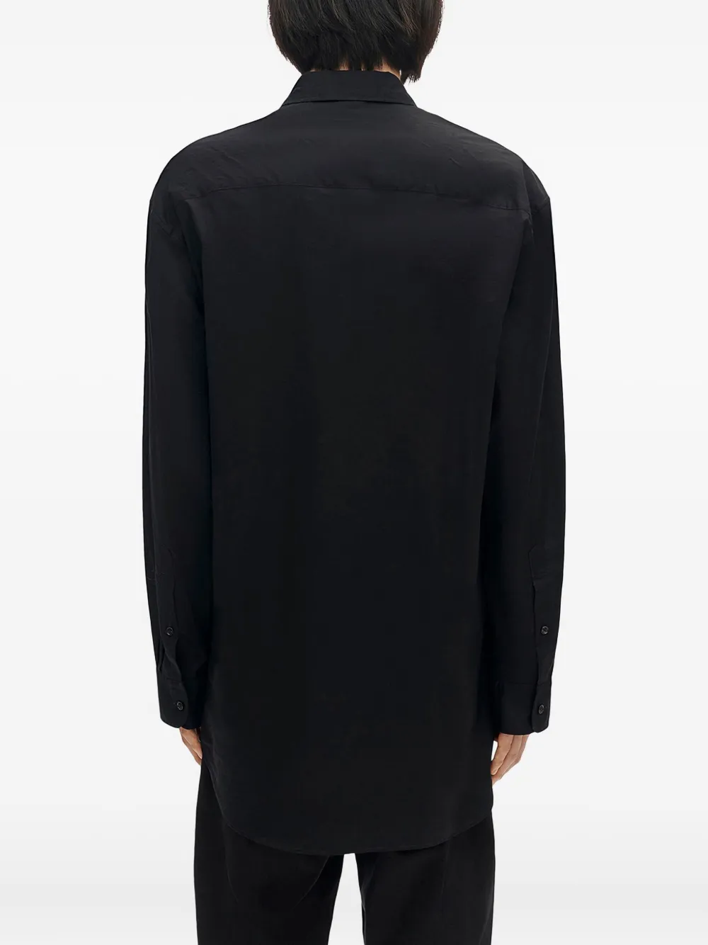 Ann Demeulemeester Gedrapeerd katoenen overhemd Zwart