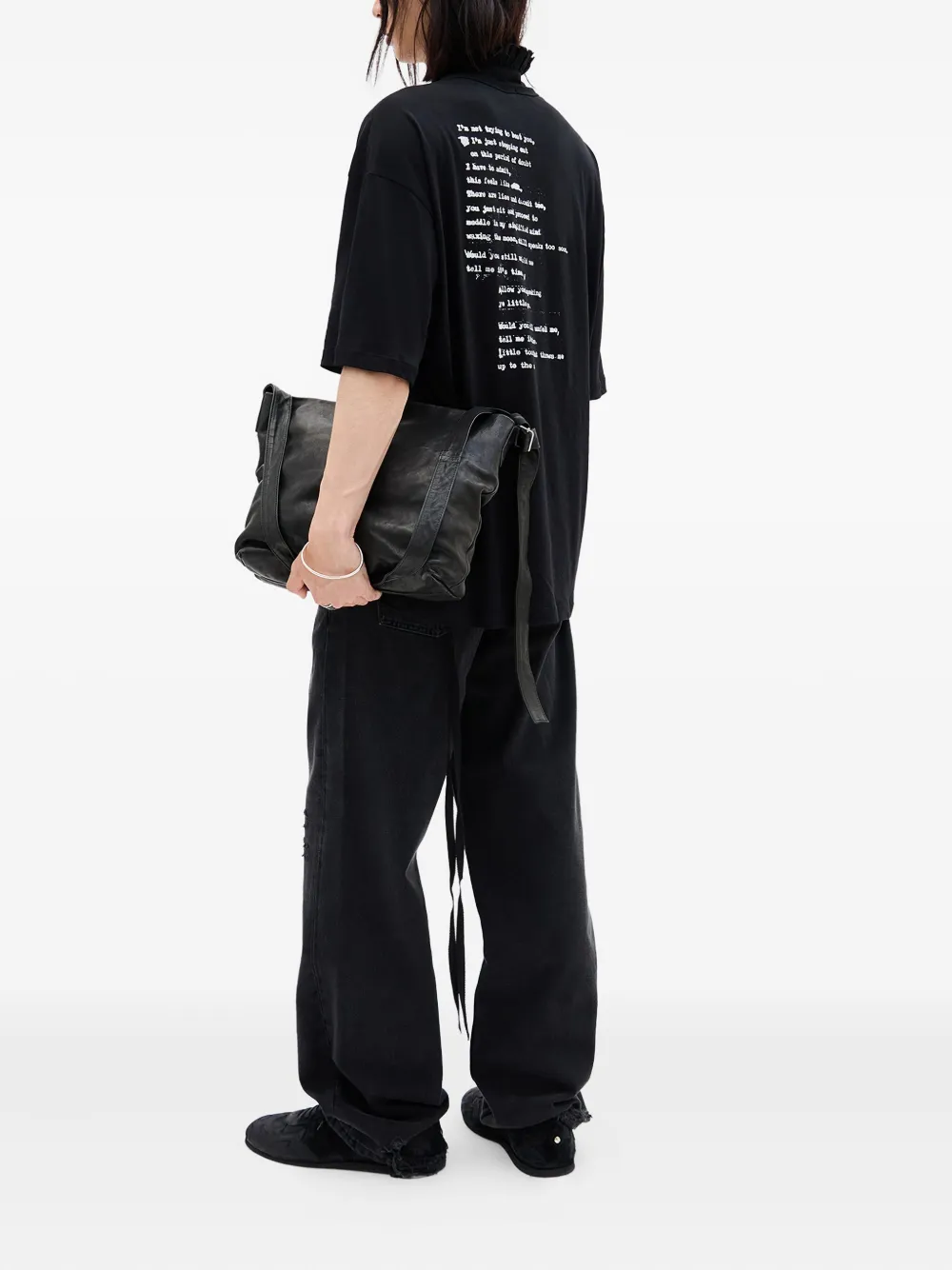 Ann Demeulemeester Katoenen T-shirt - Zwart