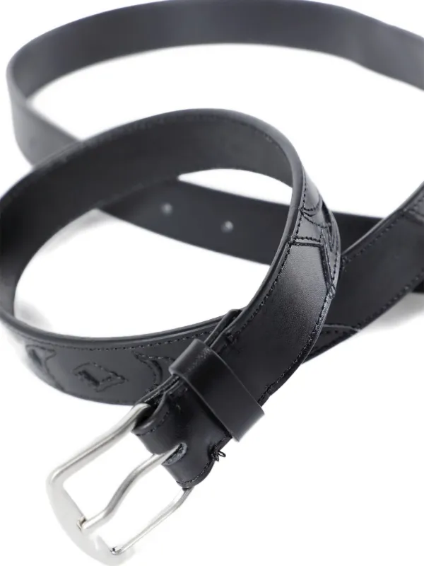 ann demeulemeester/ベルト Ann Demeulemeester エンボス ベルト | ブラック | FARFETCH JP