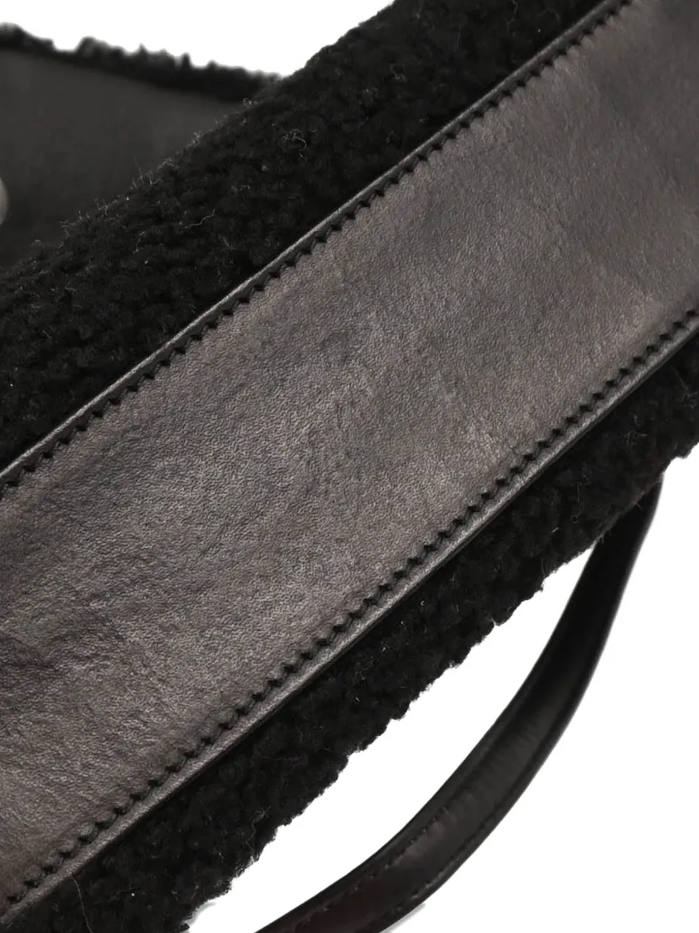 Pre-owned Saint Laurent 2010 Loulou Shearling Shoulder Bag In Black