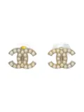 CHANEL Pre-Owned 2005 CC faux-pearl earrings - Silver
