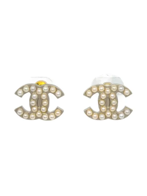 CHANEL Pre-Owned 2005 CC faux-pearl earrings