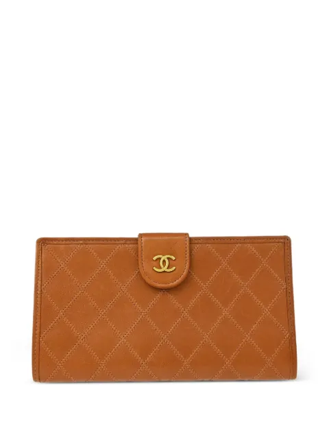 CHANEL Pre-Owned 1995 CC quilted lambskin wallet