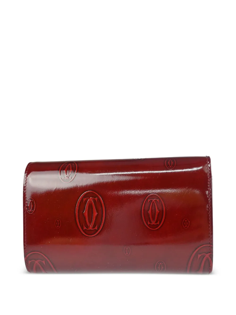 Pre-owned Cartier 1990-2000s Happy Birthday Bi-fold Wallet In Red