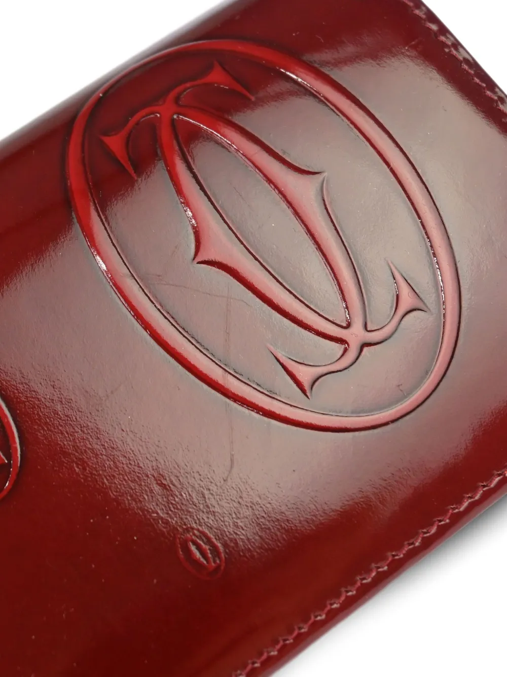 Pre-owned Cartier 1990-2000s Happy Birthday Bi-fold Wallet In Red