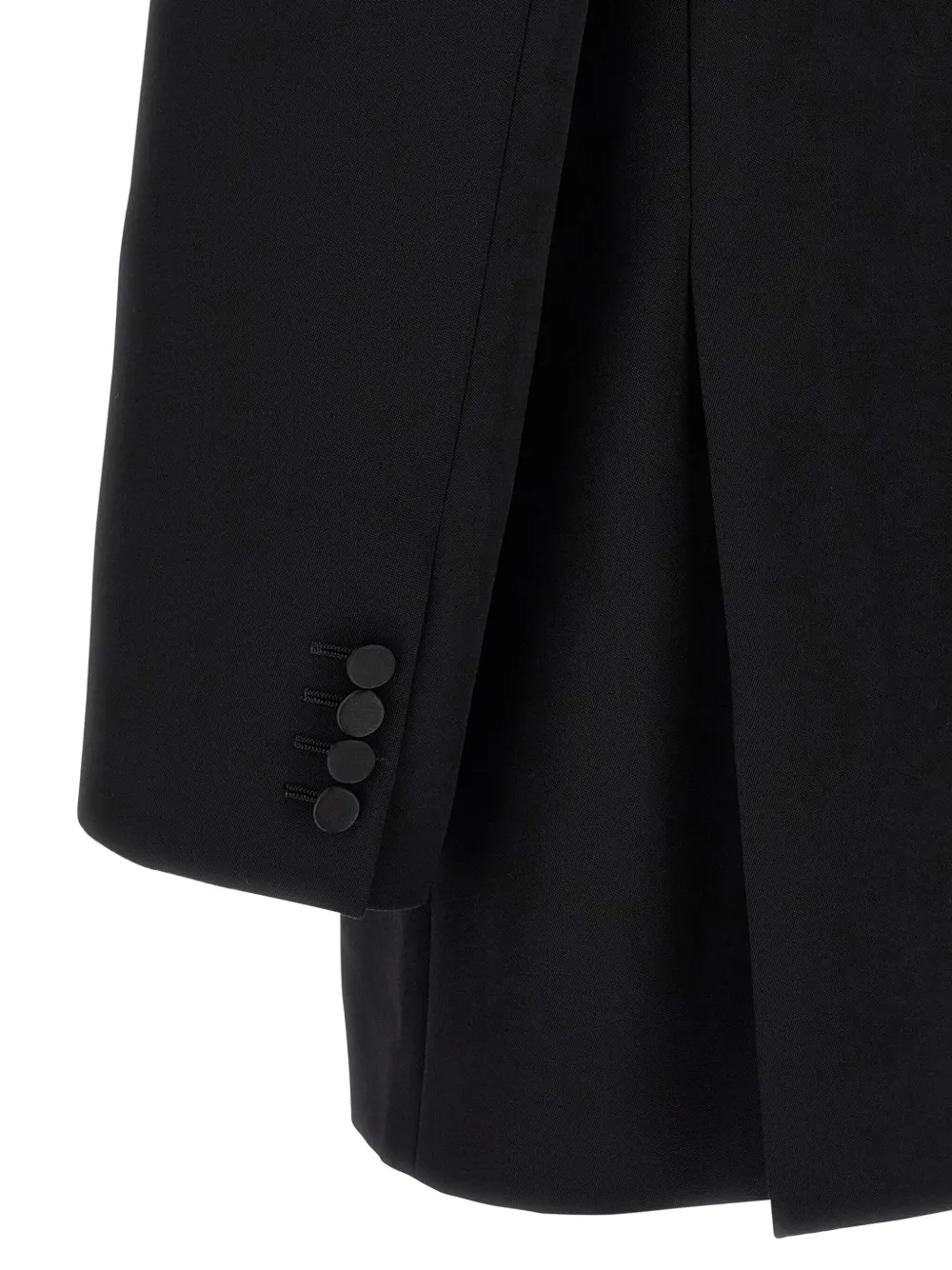 Saint Laurent peak-lapel single-breasted blazer Zwart