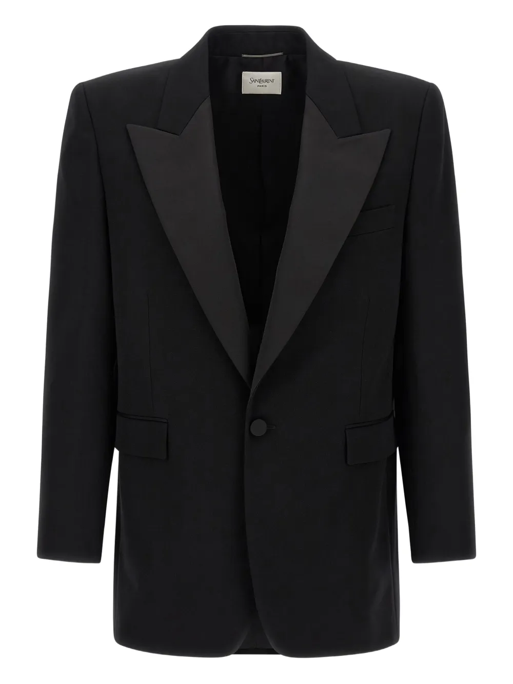 Saint Laurent peak-lapel single-breasted blazer Zwart