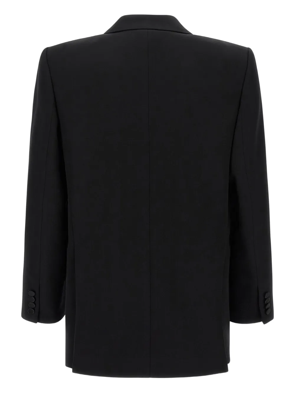 Saint Laurent peak-lapel single-breasted blazer Zwart