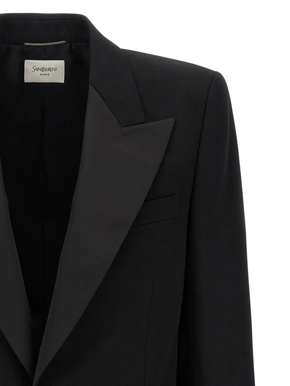 Saint Laurent peak-lapel single-breasted blazer Zwart