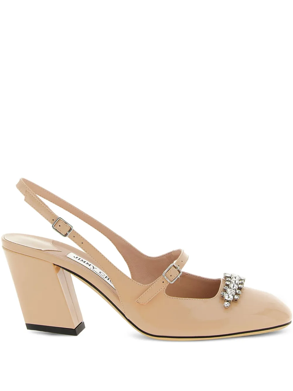 Jimmy Choo 70mm Belinda crystal-embellished slingback pumps Pink