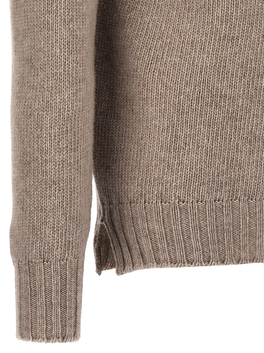 Ma'ry'ya Ribbed Cashmere Blend Turtleneck Sweater In Brown