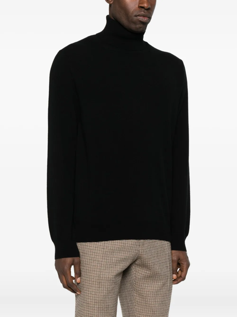 Paul Smith Dark Khaki Cashmere Roll Neck Sweater Green In Black
