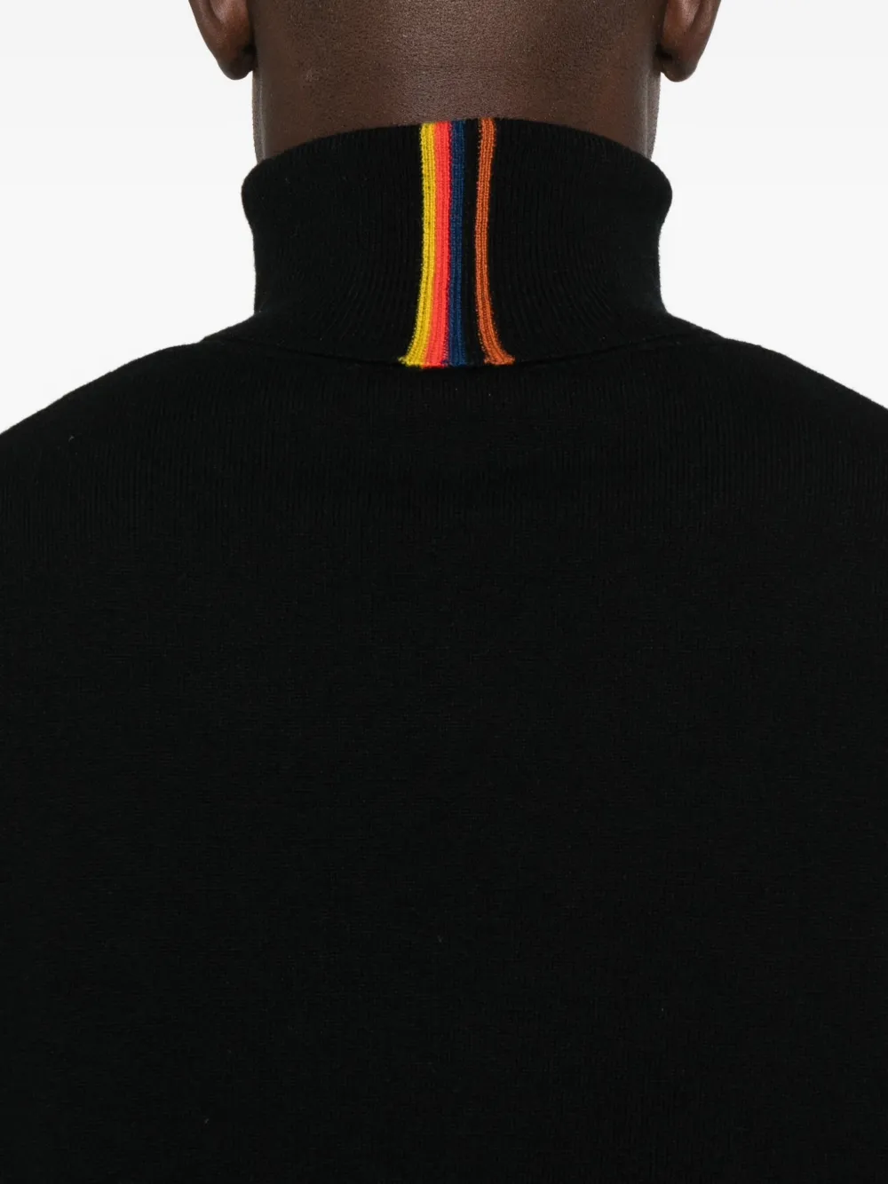 Paul Smith Dark Khaki Cashmere Roll Neck Sweater Green In Black