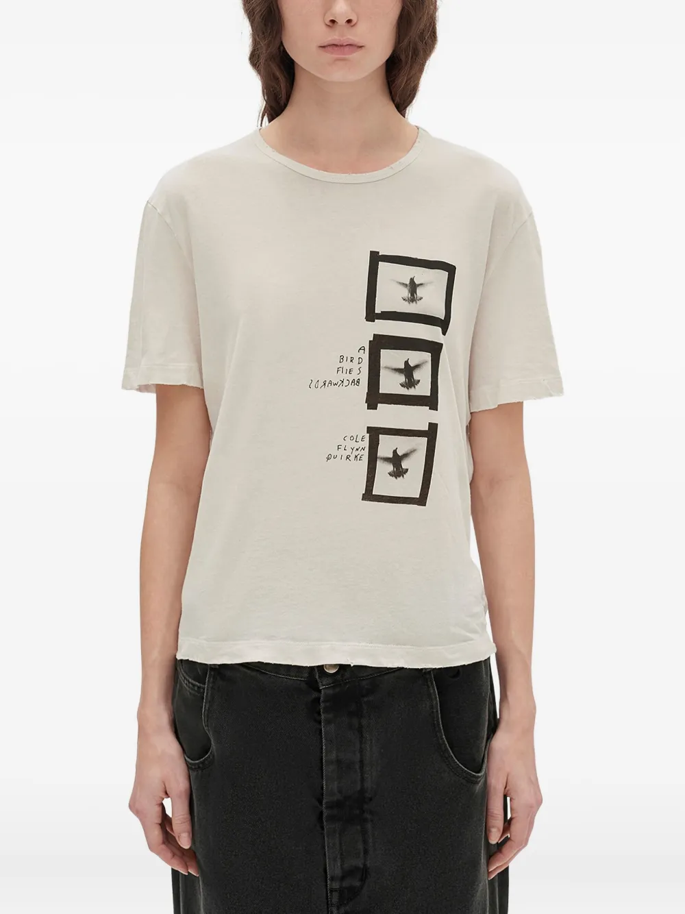 Ann Demeulemeester playera Fanie estampada | neutro | Image 1
