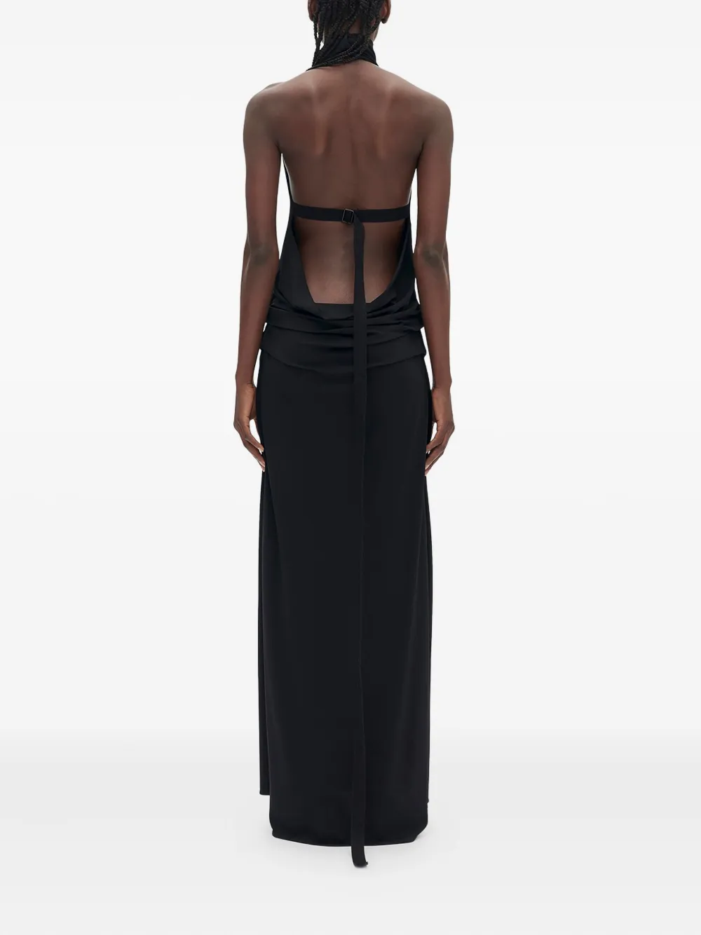 Ann Demeulemeester Rut Sleeveless Turtleneck Maxi Dress In Black