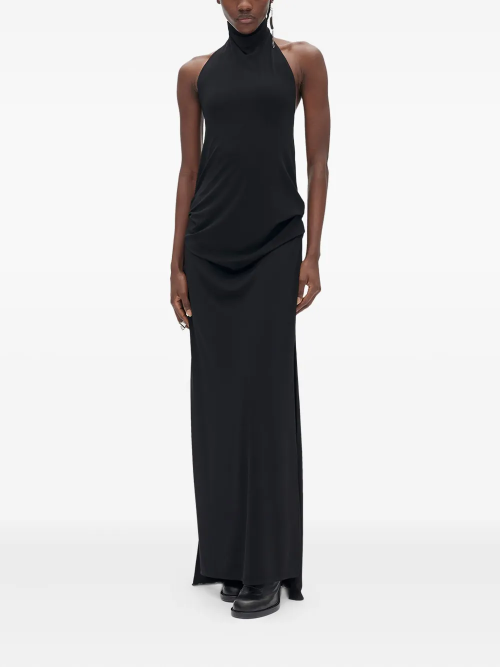 Ann Demeulemeester Rut sleeveless turtleneck maxi dress - ブラック Ann Demeulemeester Rut sleeveless turtleneck maxi dress - ブラック