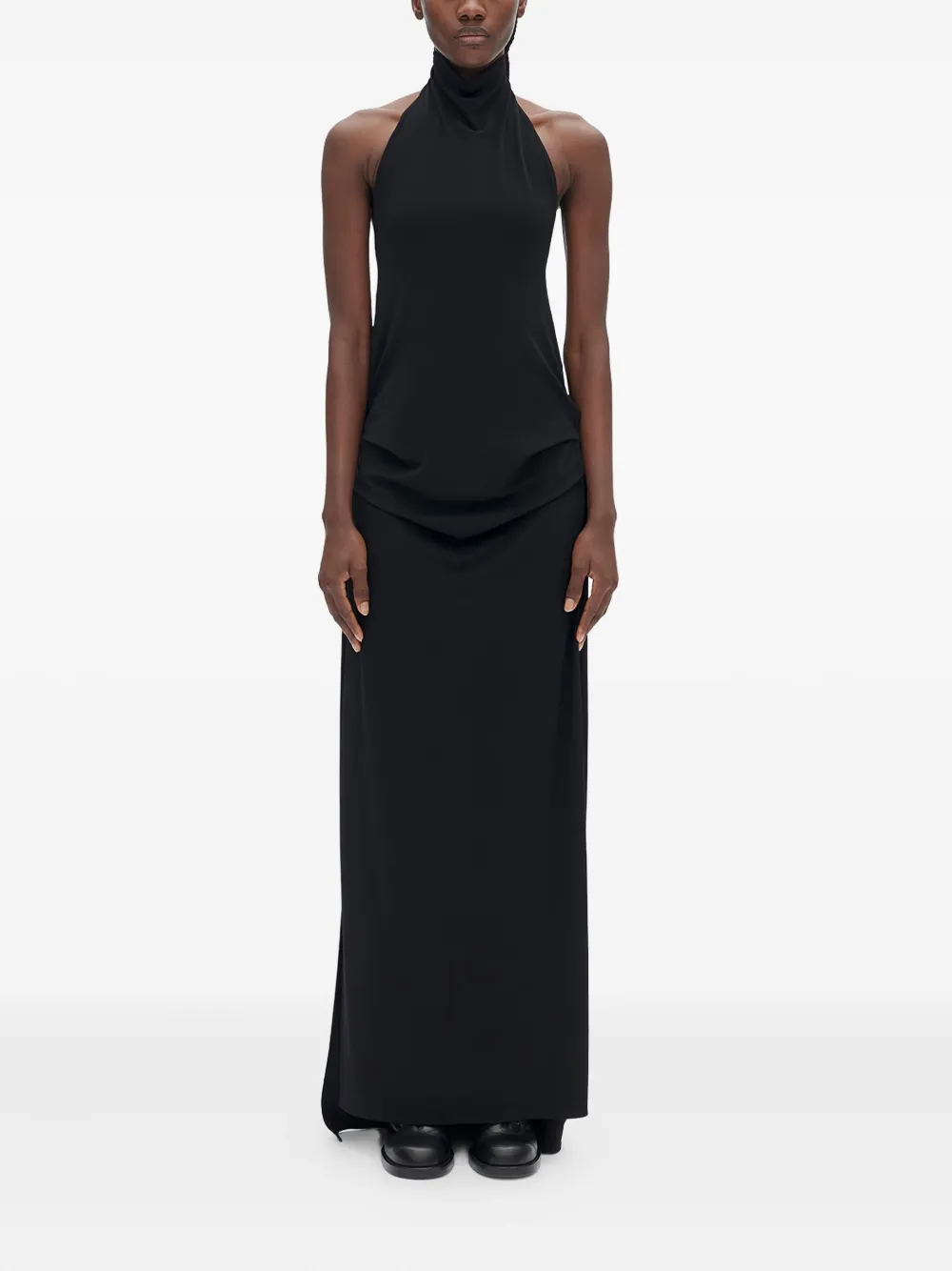 Ann Demeulemeester Rut sleeveless turtleneck maxi dress - Zwart