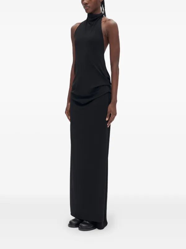 Ann Demeulemeester Rut Sleeveless Turtleneck Maxi Dress - Black