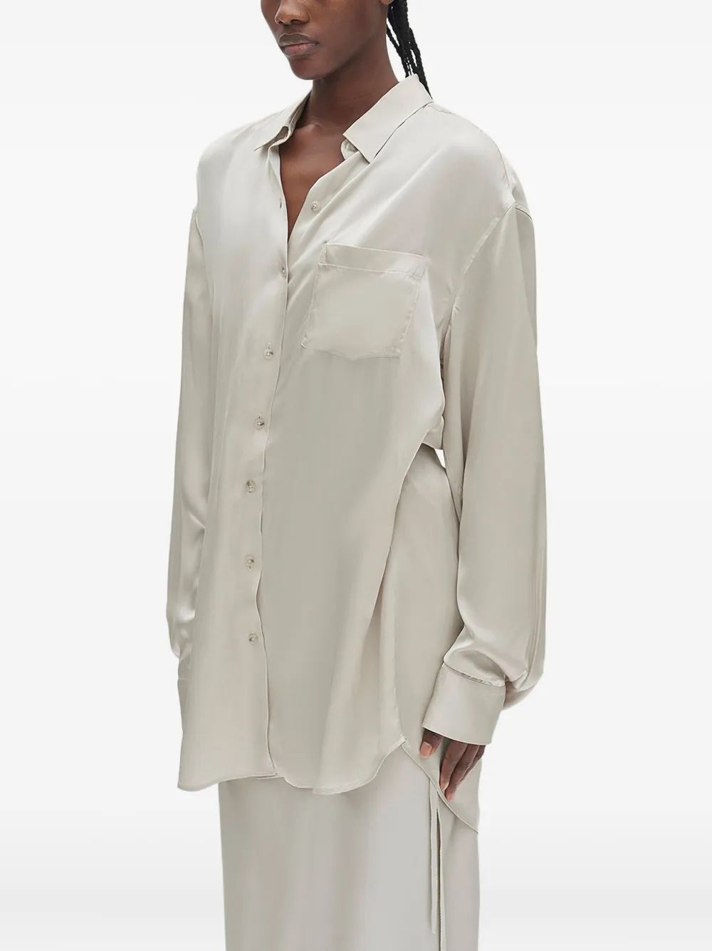 Ann Demeulemeester Elisabeth Long High Comfort Shirt In Neutral