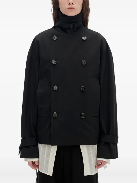 Ann Demeulemeester leni double-breasted trench jacket