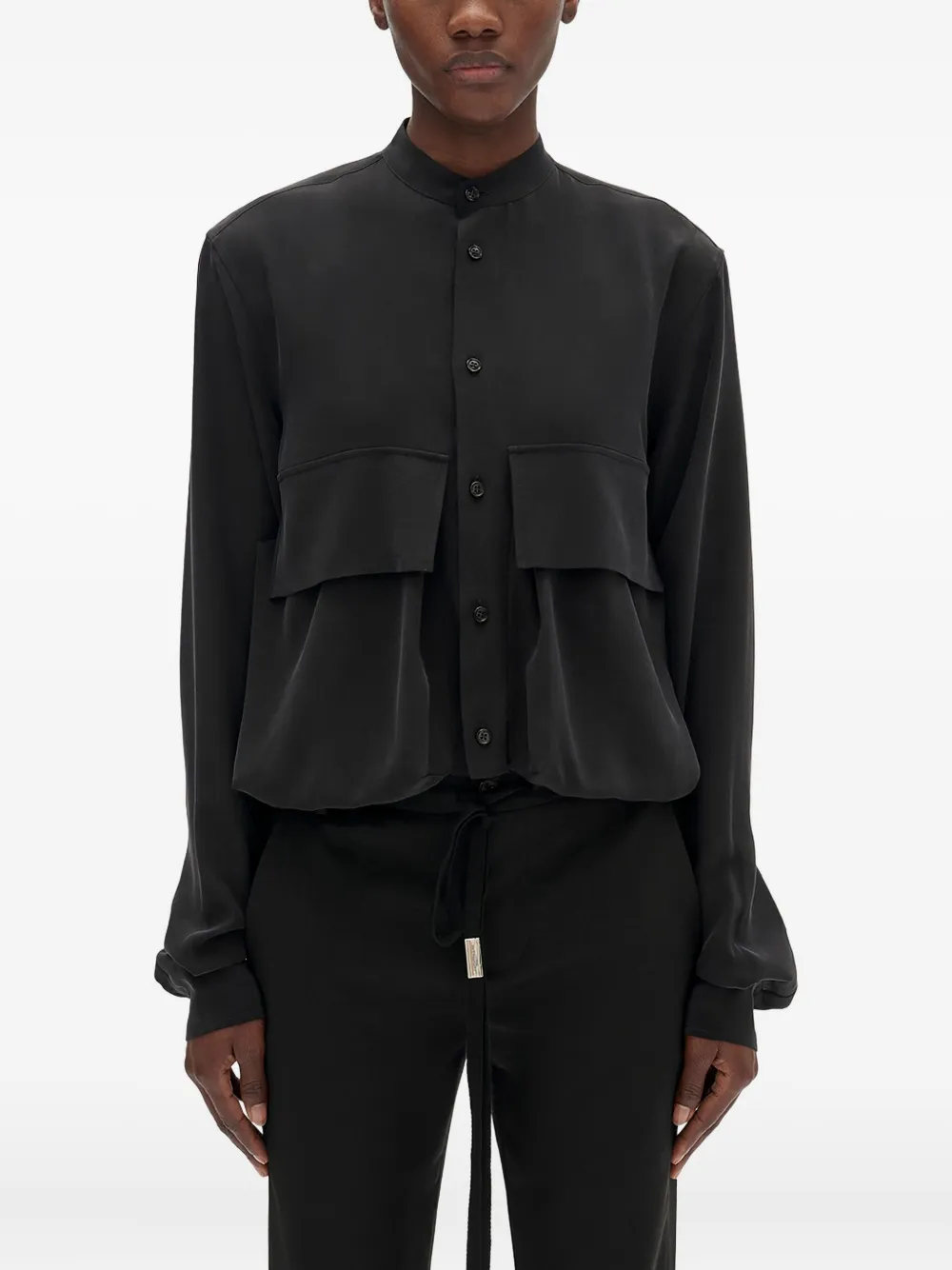 Ann Demeulemeester Karita Cargo Shirt In Black