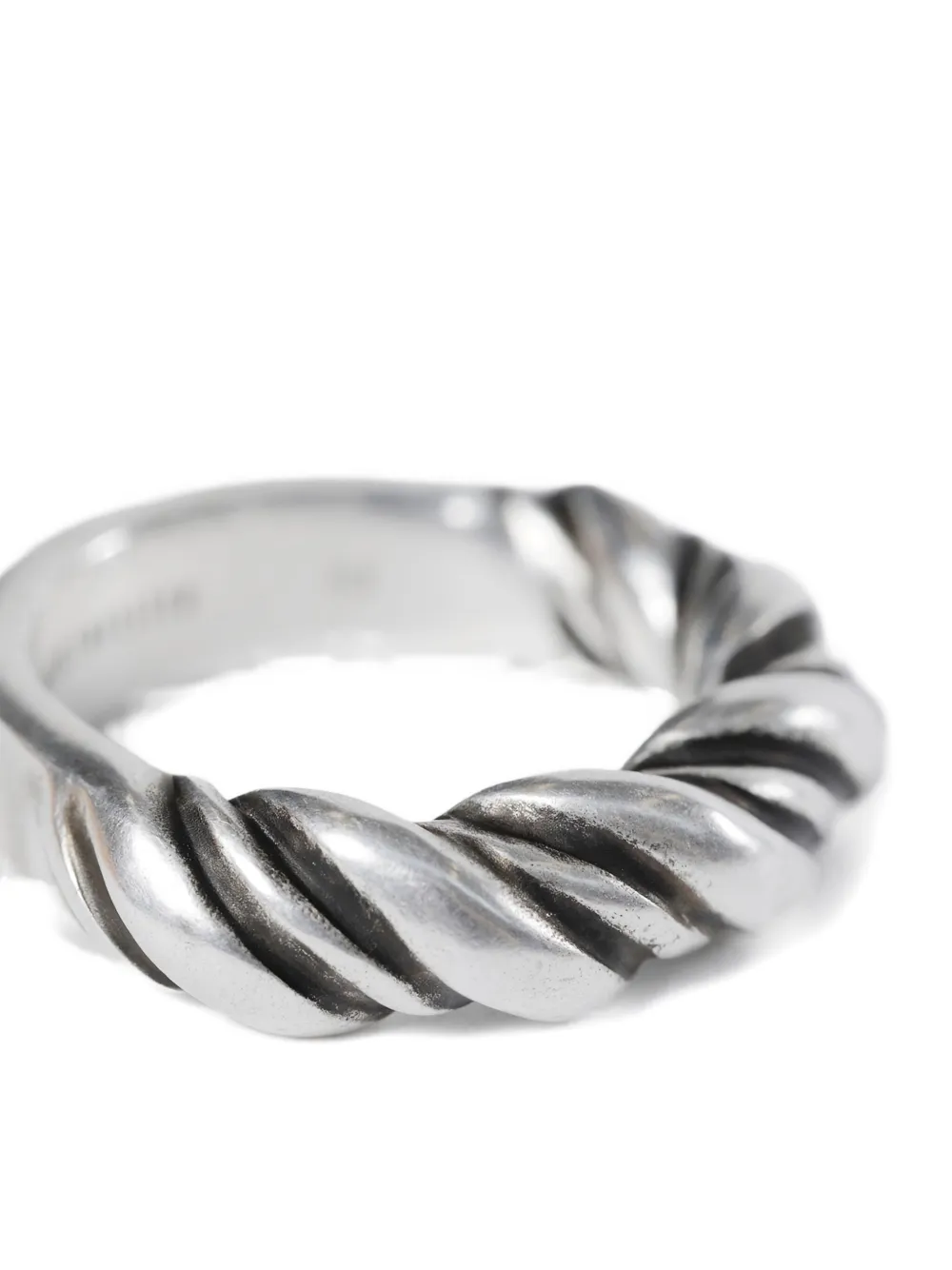 Ann Demeulemeester Bice Twisted Ring In Silver