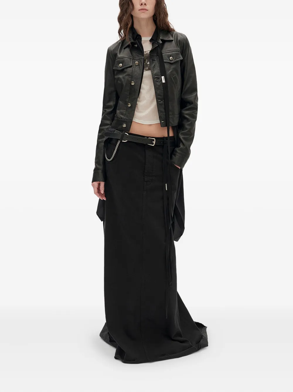 Ann Demeulemeester Halina crêpe blouse - Zwart
