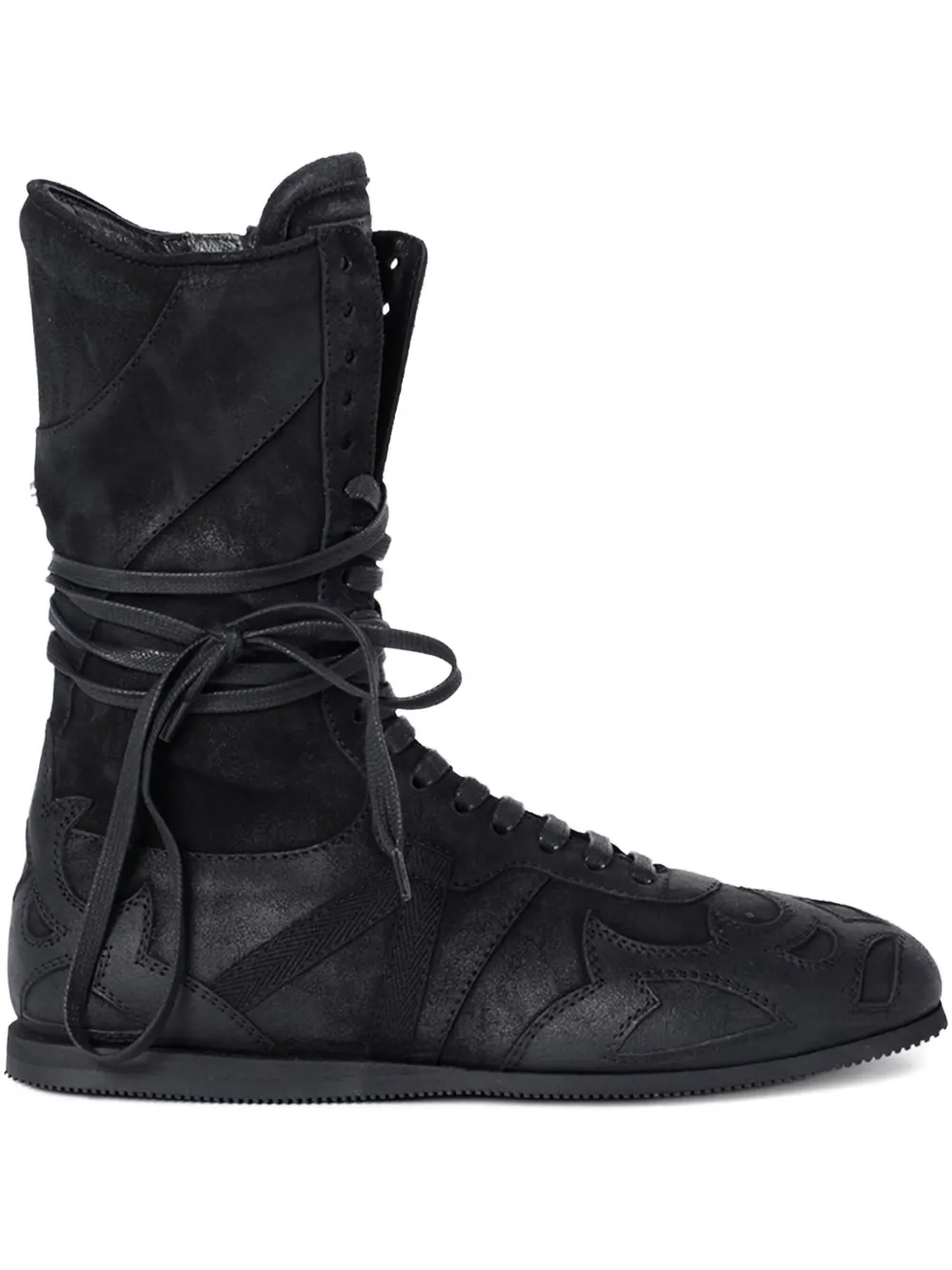 Ann Demeulemeester Palne Lace-up High-top Sneakers In Black
