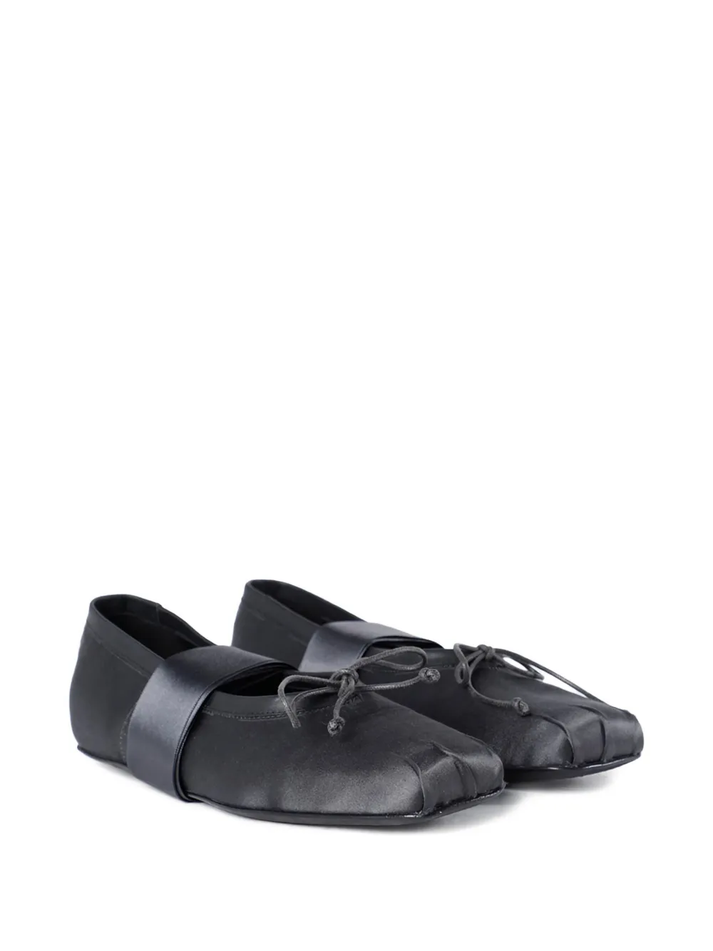 Ann Demeulemeester satin ribbon ballet flats Grey