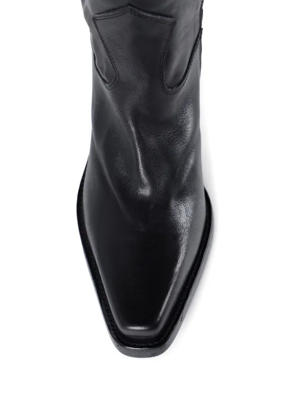 Ann Demeulemeester Lidar calf-leather Cowboy Boots | Black | FARFETCH