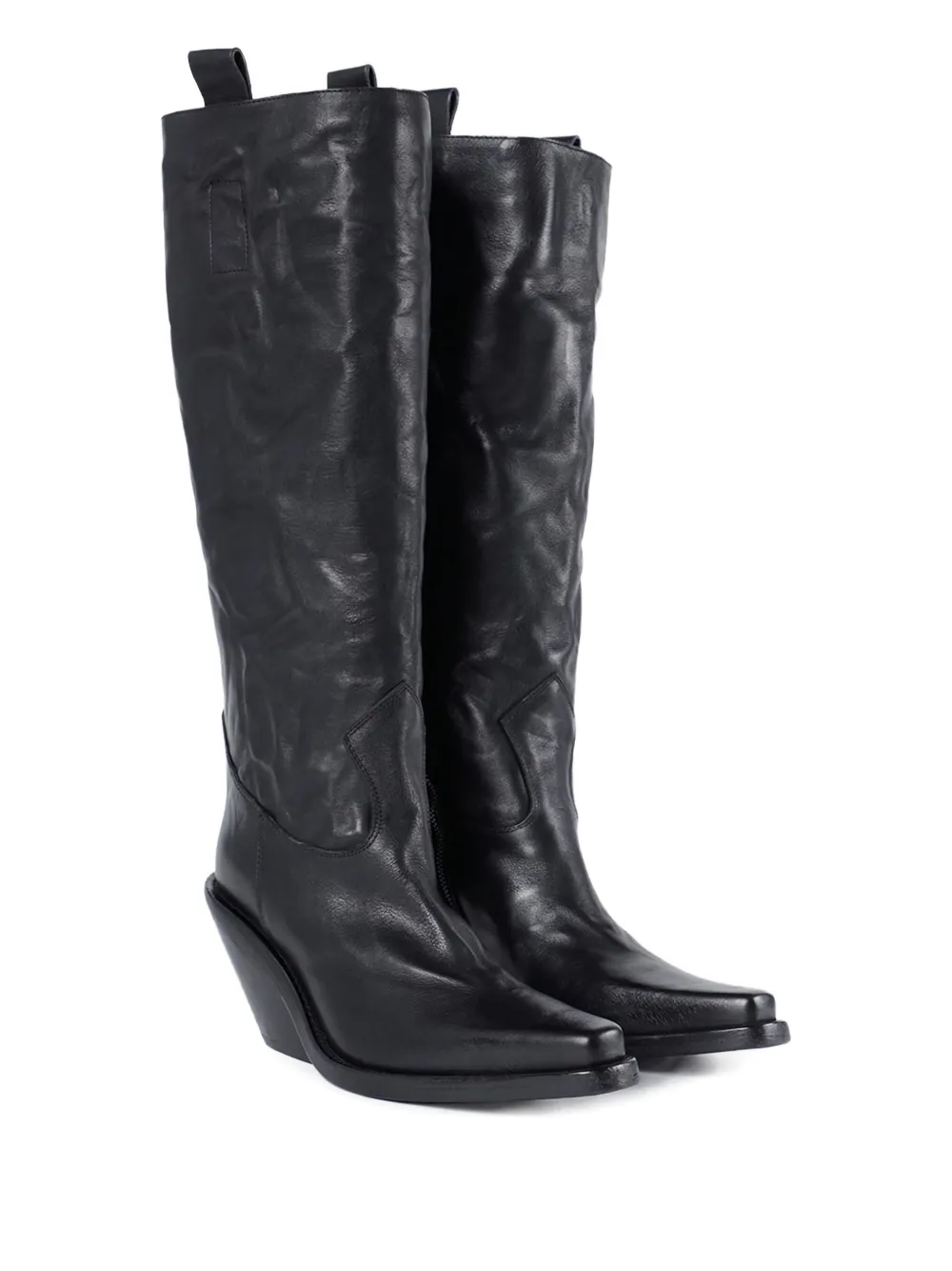 Ann Demeulemeester Lidar Calf-leather Cowboy Boots In Black