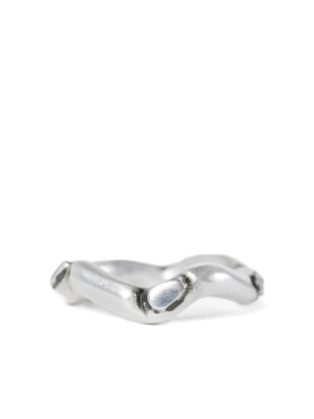 Ann Demeulemeester Emi Futuristic Thorn Ring In Silver