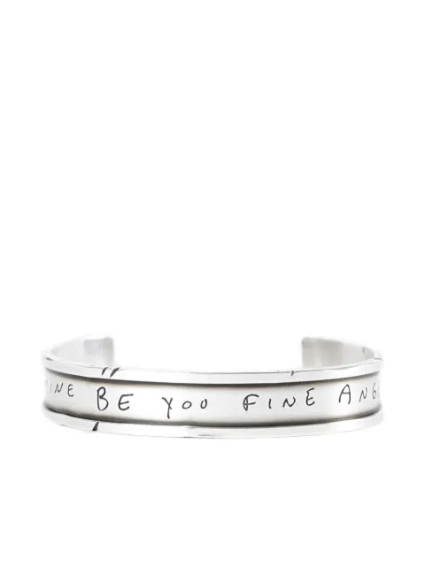 Ann Demeulemeester engraved silver bracelet