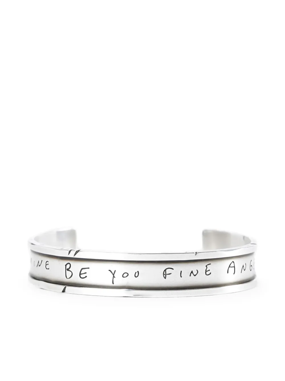 Ann Demeulemeester engraved silver bracelet - Argento