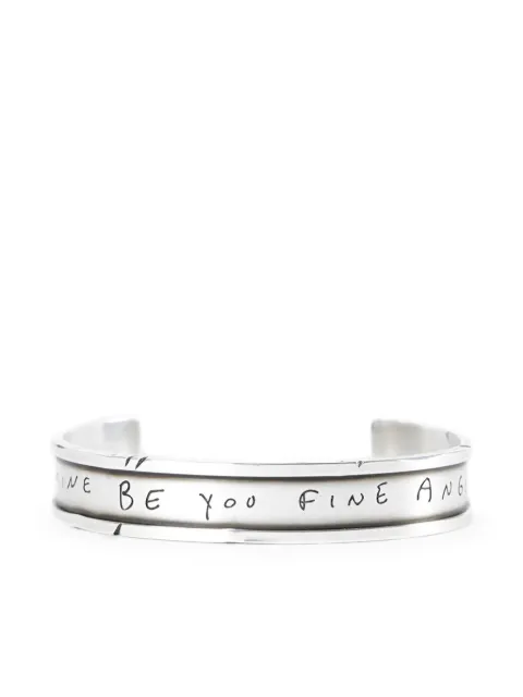 Ann Demeulemeester pulsera en plata de ley grabada