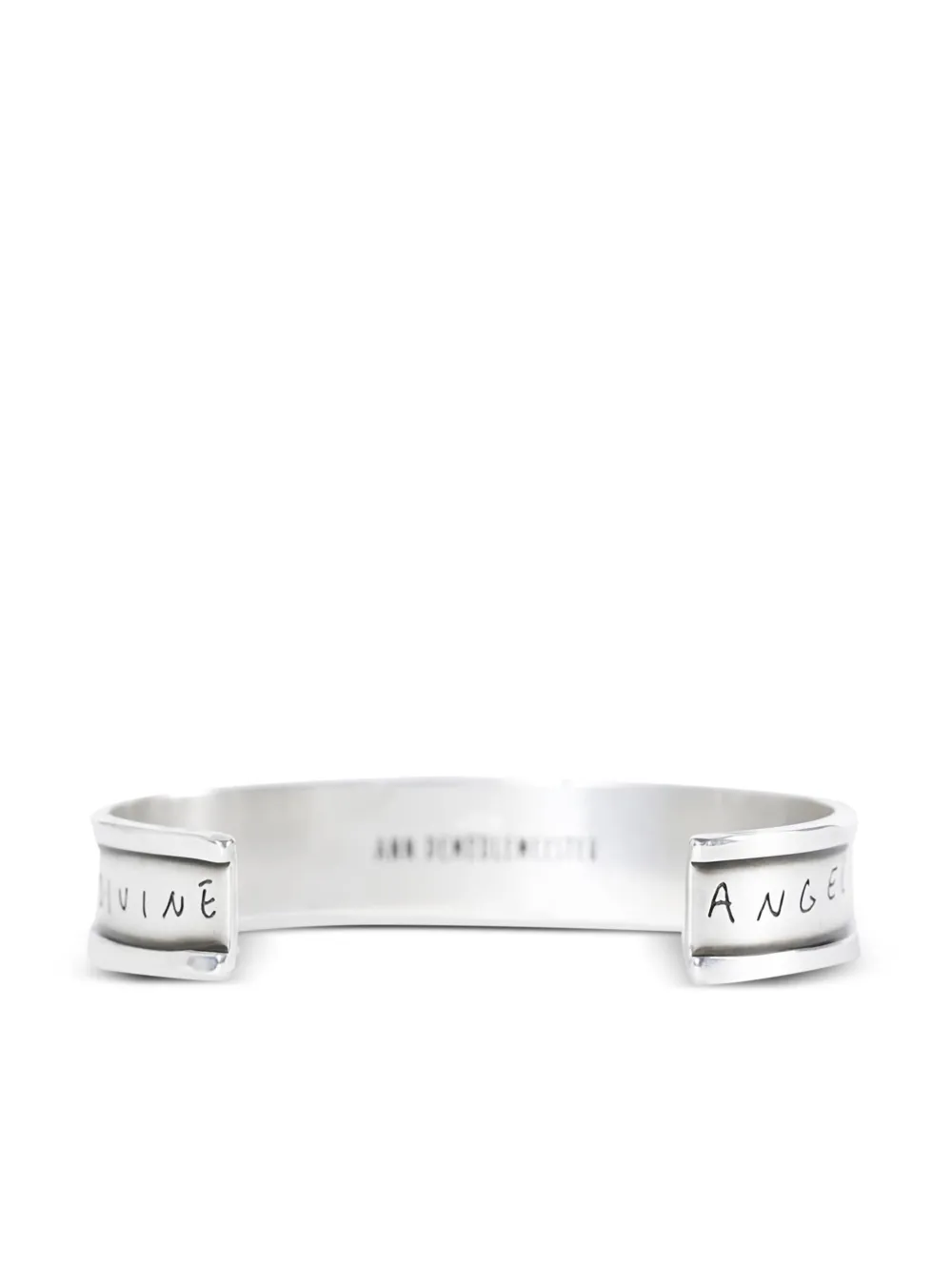 Ann Demeulemeester Engraved Silver Bracelet 