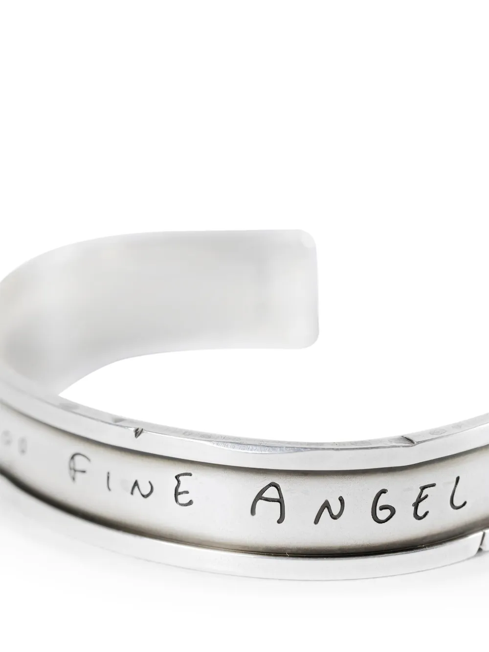  Ann Demeulemeester Engraved Silver Bracelet 