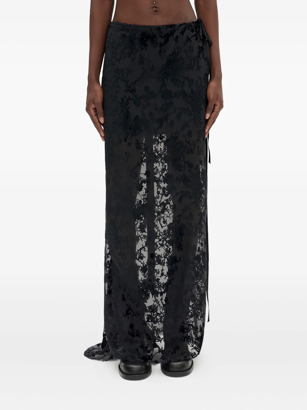 Ann Demeulemeester Eveline Long Skirt In Black