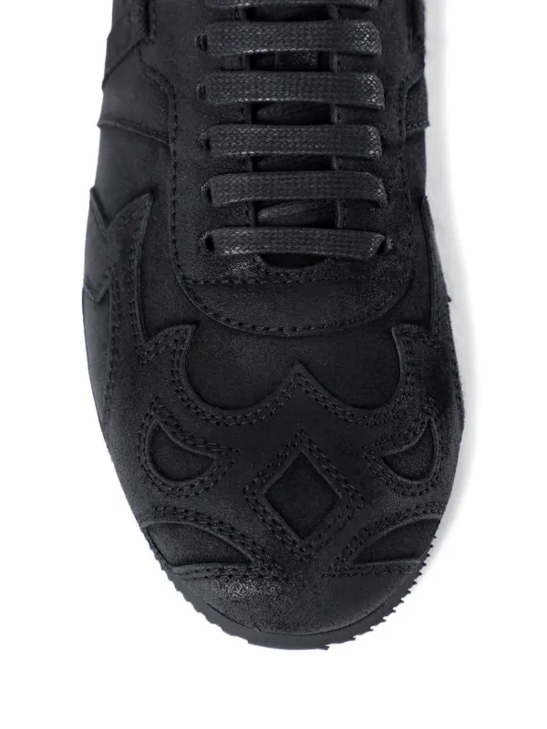 Ann Demeulemeester パターン レザースニーカー | ブラック | FARFETCH JP