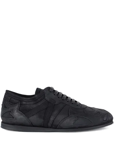 Ann Demeulemeester leather flame-pattern sneakers